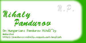 mihaly pandurov business card